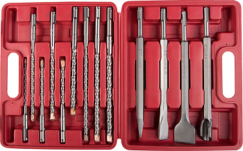 SDS-plus Набор зубил и буров, 13 шт ЗУБР