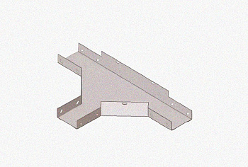Лоток тройниковый глухой ОТГ 200х80 УХЛ1, оцинкованный лист S1,5