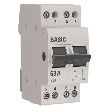 Трехпозиционный переключатель 2П 63А Basic EKF