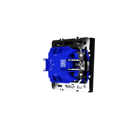Выключатель встраиваемый Voltum S70 одноклавишный с подсветкой 10А, (черный матовый)