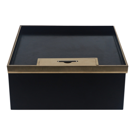 Donel Лючок в пол 18 мод. (6 мод. 45х45 мм. + 6 мод. 22.5х45 мм.) верт. установка, латунь, в уровень с напольным покрытием