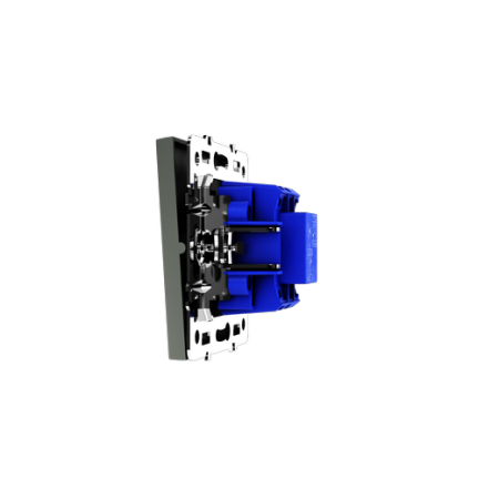 Перекрестный переключатель встраиваемый Voltum S70 одноклавишный 10А, (титан)