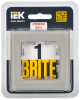 BRITE Рамка 1-мест. РУ-1-2-БрД стекло дым. IEK