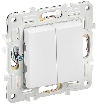 SKANDY Выключатель 2-клавишный перекрестный 10А SK-V06W арктический белый IEK