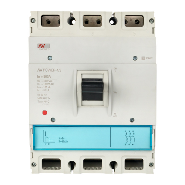Выключатель автоматический AV POWER-4/3 800А 100кА TR AVERES EKF