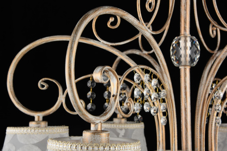 Потолочный светильник 8*E14 40Вт Белый с Золотом IP20 Lorette FR2406-PL-08-WG Freya