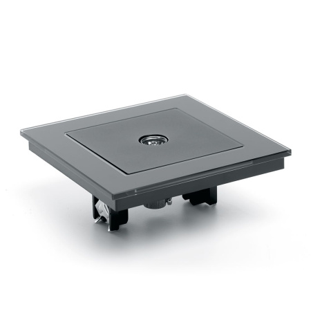 Розетка телевизионная 1-местная, STEKKER, GLS00-7008-05, 75 Ом, 5-862МГц, серия Катрин, черный