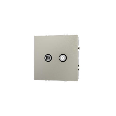 Розетка телевизионная встраиваемая Voltum S70 оконечная TV+SAT, (шелк)