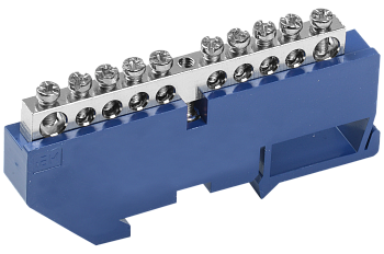 Шина N "ноль" на DIN-изоляторе с никелевым покрытием ШНИ-6х9-10-Д-С IEK