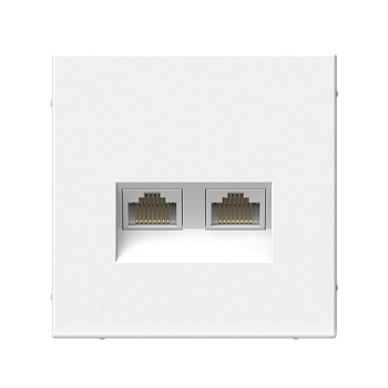 ARTGALLERY РОЗЕТКА двойная компьютерная RJ45+RJ45, кат.6А, механизм, БЕЛЫЙ Systeme Electric