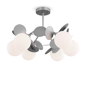 Люстра 6*E27 60Вт Серебро IP20 Satellite FR5165PL-06S Freya