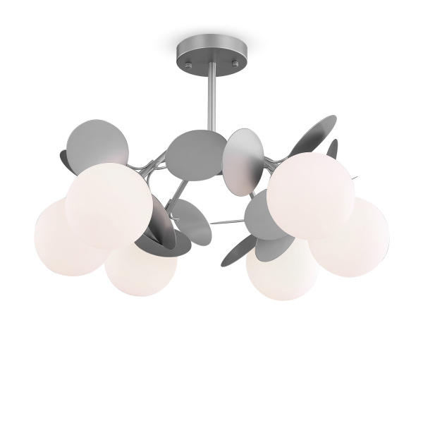 Люстра 6*E27 60Вт Серебро IP20 Satellite FR5165PL-06S Freya