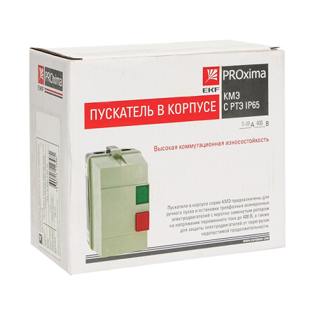 Пускатель в корпусе КМЭ 9А 400В с РТЭ Ir-0,63-1А IP65 PROxima EKF