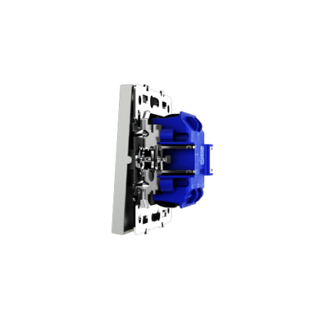 Выключатель встраиваемый Voltum S70 трехклавишный 10А, (сталь)