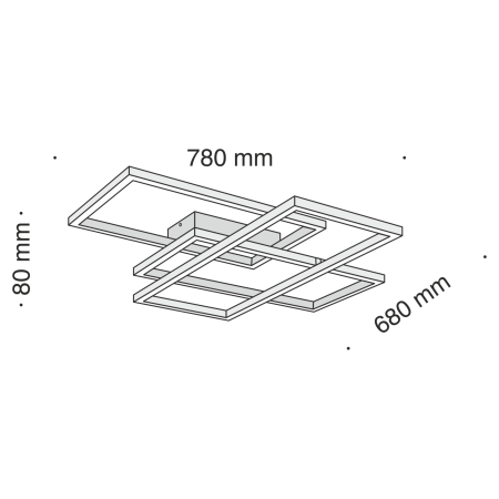 Потолочный светильник 80Вт 4000K Черный IP20 Rida MOD015CL-L80B4K Technical