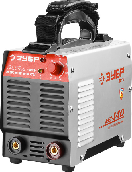 Инвертор сварочный, ЗАС-М3-140, М3, 140А, MMA, IGBT, ПВ-35%, Форсаж дуги, Горячий старт, 220В (мин 160В) ЗУБР