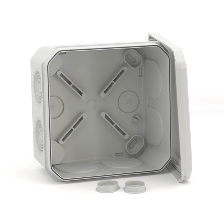 Коробка ответвительная с 8+2 кабельными вводами д.25/20 мм,IP55,100х100х50 мм R DKC