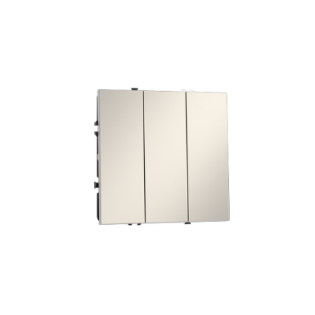 Выключатель встраиваемый Voltum S70 трехклавишный 10А, (кашемир)