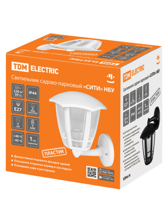 Светильник садово-парковый "СИТИ" НБУ 07-60-001 У1 4-х гранник настенный вверх серый TDM