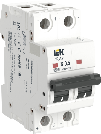 Выключатель автоматический ВА МОД M06N-DC 2П B 0,5А ARMAT IEK