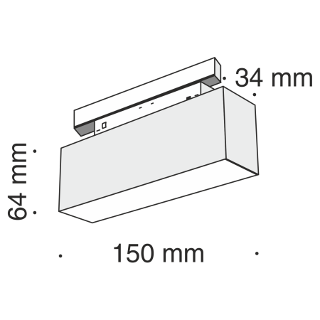 Светильник трековый 7Вт 3000K Черный IP20 BASIS TR012-2-7W3K-B Technical