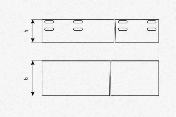 Лоток глухой ЛМГ 400х50х2000 УТ1,5, оцинкованный лист S1,2