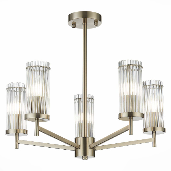 Люстра потолочная Никель/Прозрачный E14 5*60Вт SL1233.102.05 ST LUCE