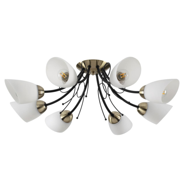 Люстра Потолочная E27 8*40W 220V ELIANA черный,бронза LUMION