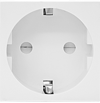 Donel Розетка 2К+З нем.ст., в/заж., с з/ш, бел. (45х45мм), серия (тип) DF6