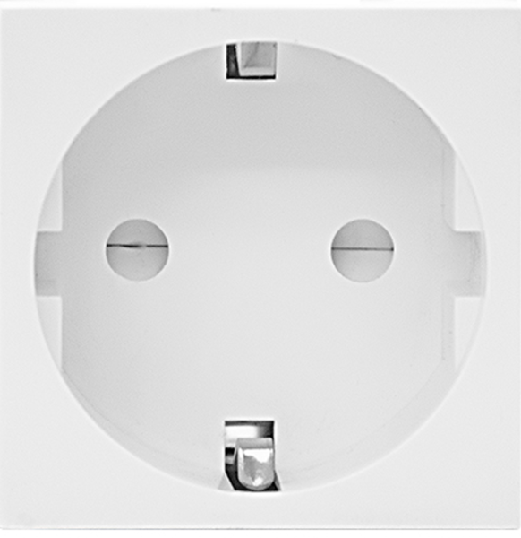 Donel Розетка 2К+З нем.ст., в/заж., с з/ш, бел. (45х45мм), серия (тип) DF6