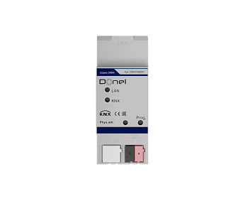 Donel KNX IP-интерфейс 1.0. Монтаж на DIN-рейку, разъем RJ45 для 10/100Base-T, сеть IEEE 802.3, Cерия DKNX