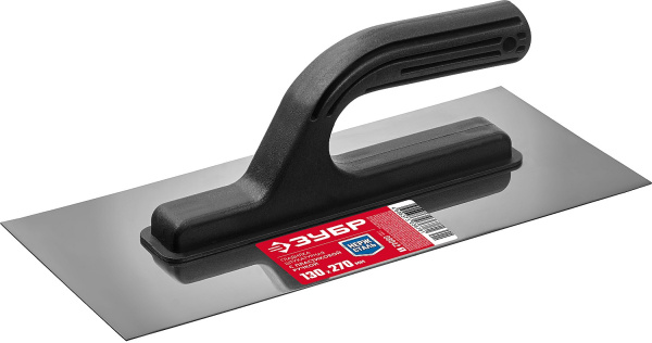 Мастер 130х270 мм гладилка нержавеющая с пластиковой ручкой ЗУБР