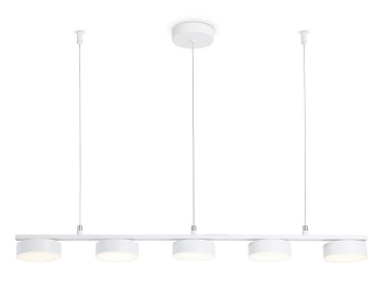 Светильник светодиодный подвесной FL51733/5 WH белый 3000K/4200K/6400K 25W 800*100*1000 (Без ПДУ) Ambrella Light