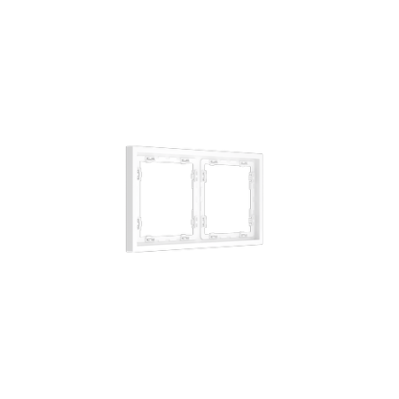 Рамка пластиковая Voltum S70 на 2 поста, (белый глянцевый)