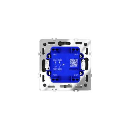 Выключатель встраиваемый Voltum S70 двухклавишный с подсветкой 10А, (кашемир)