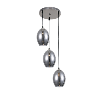 Люстра потолочная FORLI Е27 60W черный жемчуг/стекло Ritter