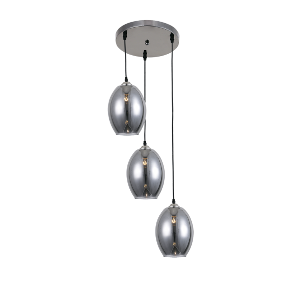 Люстра потолочная FORLI Е27 60W черный жемчуг/стекло Ritter