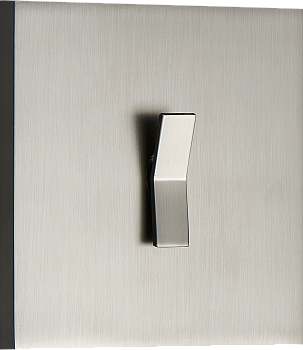 Donel N96 выключателя звонкового типа на 1 тумблер, клавиша Angle, 10AX 250V, Вороненая сталь, серия DT