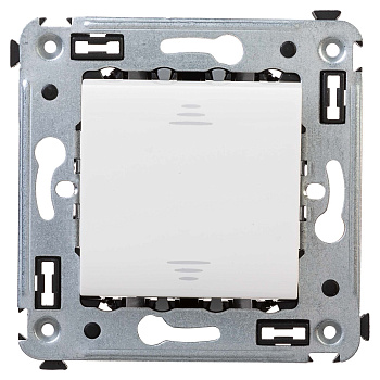 Перекрестный переключатель одноклавишный в стену, "Avanti", "Белое облако" DKC