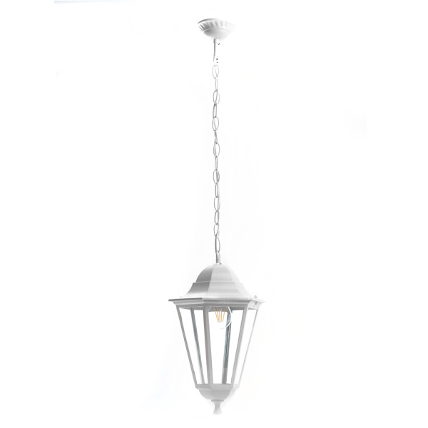 Светильник садово-парковый Feron 6205/PL6205 шестигранный на цепочке 100W E27 230V, белый
