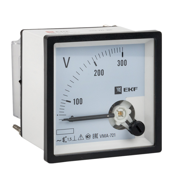 Вольтметр VMA-721 аналоговый на панель (72х72) квадратный вырез 300В прямое подкл, PROxima EKF