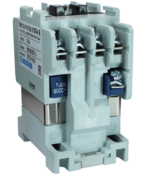 Пускатель электромагнитный ПМ12-010100 УХЛ4 В, 380В/50Гц, 1з, 10А, нереверсивный, без реле Электротехник