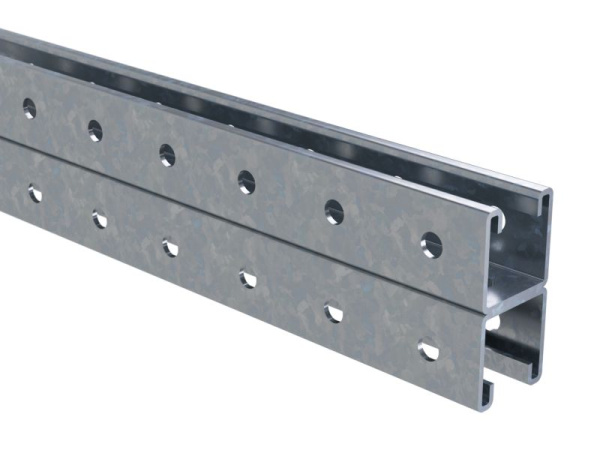 Двойной С-образый профиль 41х41, L1800, 2,5 мм, INOX 304 DKC