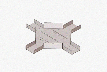 Лоток крестообразный замковый глухой КМЗГ 50х50 УТ1,5, оцинкованный лист, S1,5