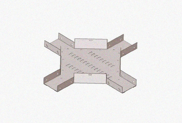 Лоток крестообразный замковый глухой КМЗГ 50х50 УТ1,5, оцинкованный лист, S1,5