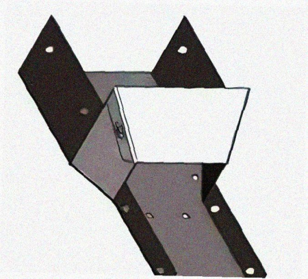 Лоток переходной замковый ЛПЗ 300х50-200х50 УХЛ1, оцинкованный лист, S1,0