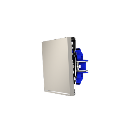 Проходной переключатель встраиваемый Voltum S70 одноклавишный с подсветкой 10А, (кашемир)