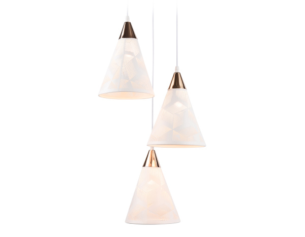 Светильник подвесной TR8433/3 WH/FGD белый/золото E27/3 max 40W D360*800 Ambrella Light