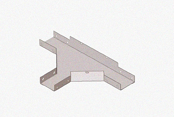 Лоток тройниковый глухой ОТГ 600х100 УХЛ1, оцинкованный лист S1,5