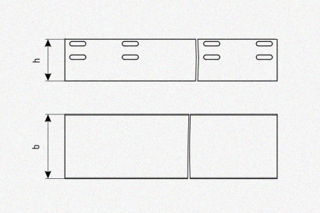 Лоток глухой ЛМГ 400х65х2000 УХЛ1, оцинкованный лист S1,0